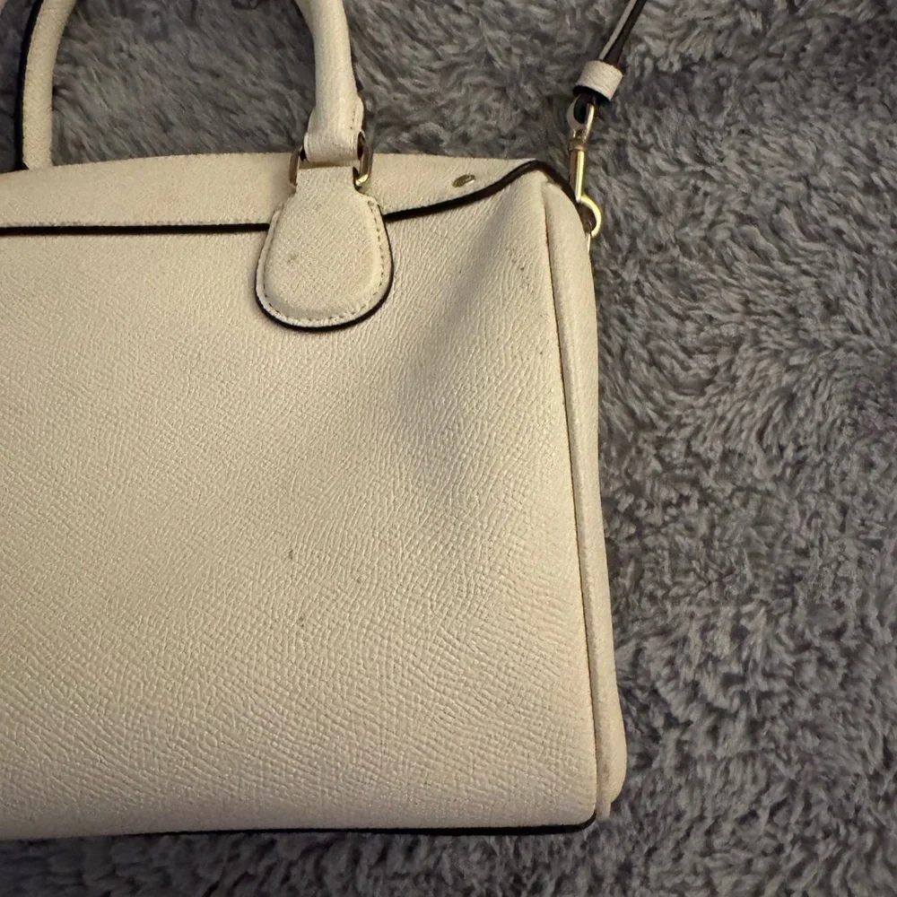 COACH Mini Bennett White Leather Handbag - Picture 10 of 15